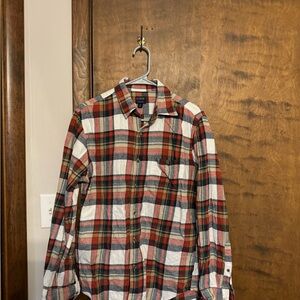 J Crew Men's Plaid Shirt - Red and Green